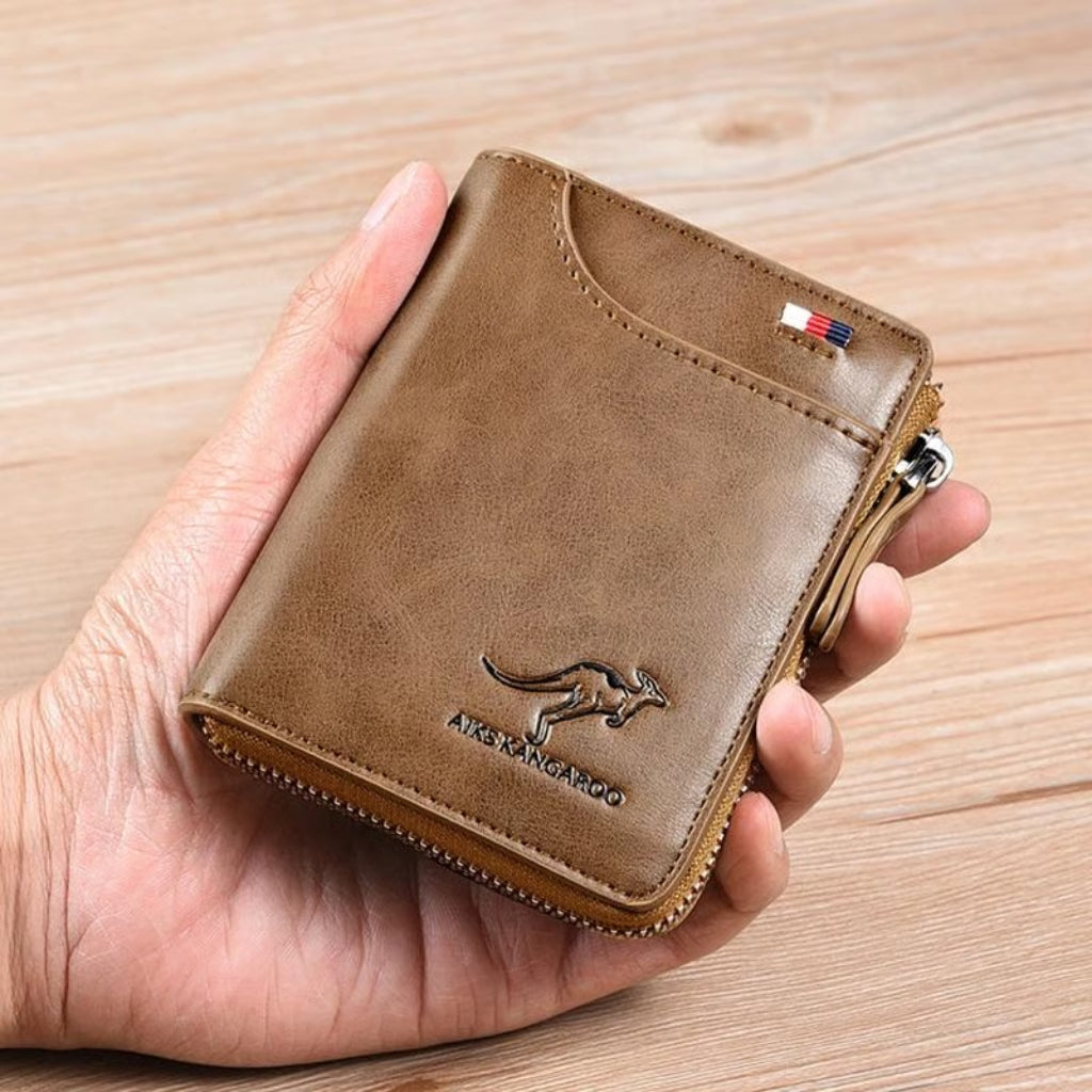 Men Wallet Zipper Purse ( RFID PROTECTED )